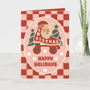 Santa Skate Retro Roller Skaten Weihnachten