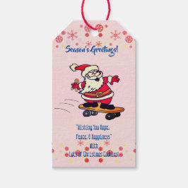 Santa Skaten Geschenkanhänger