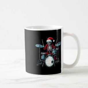 Santa Skeleton Drum Drummer Percussionist Kaffeetasse