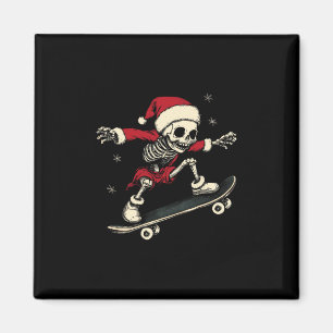 Santa Skelett Skateboarding Jungen Kinder Skater W Magnet