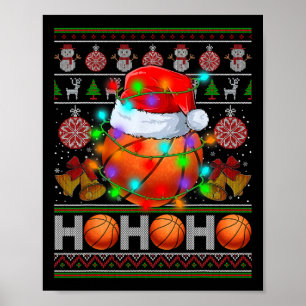 Santa Sketll Ll Xmas Baum Licht Hässlicher Weihnac Poster