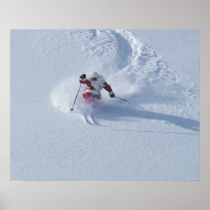 Santa Ski im Snowbird Ski Resort, Wasatch Poster