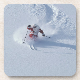 Santa-Skiing im Snowbird-Ski-Resort, Wasatch Untersetzer