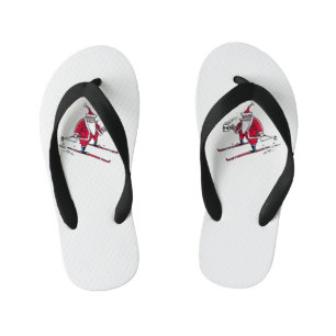 Santa Skiing Kleinkind Flip Flops