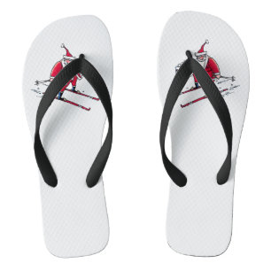 Santa Skiing weite Flip Flops
