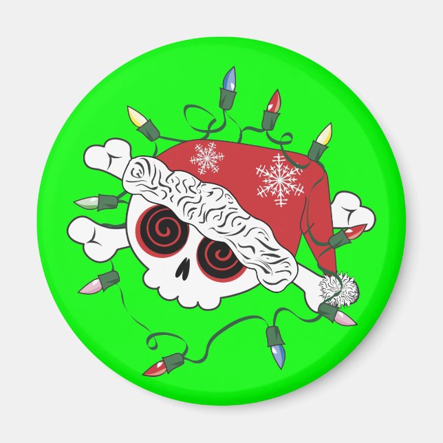 Santa Skull Magnet (Vorne)