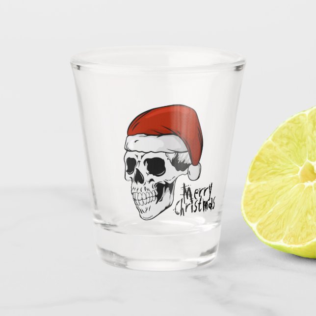 Santa Skull Schnapsglas (Vorderseite)