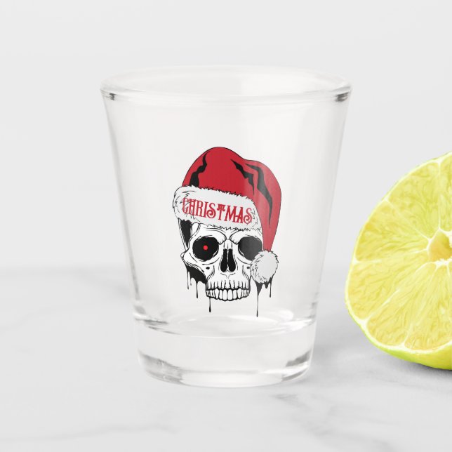 Santa Skull Schnapsglas (Vorderseite)