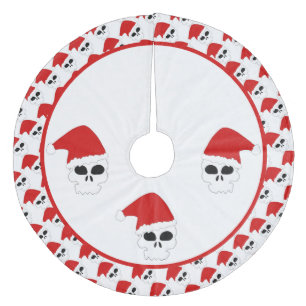 Santa Skulls Fleece Weihnachtsbaumdecke