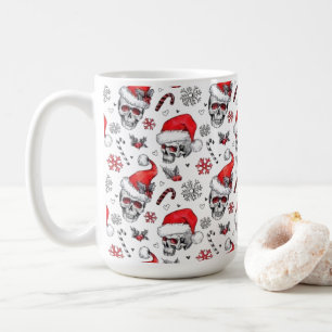 Santa Skulls und Candy Cane Tasse