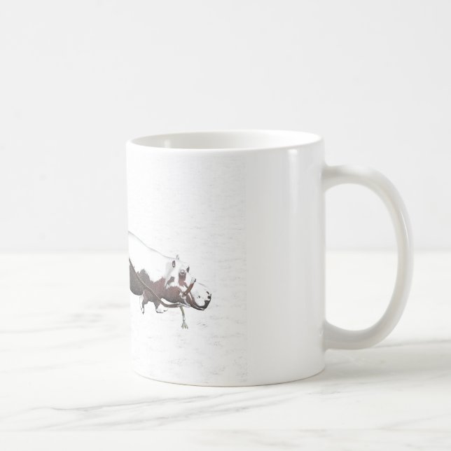 Santa Sled Pulled By Hippopotamus Kaffeetasse (Rechts)