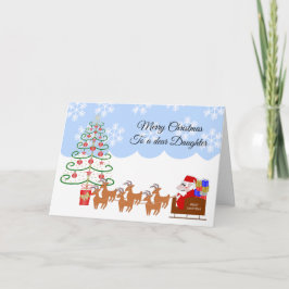 Santa Sleigh Daughter Weihnachten