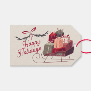 Santa Sleigh Geschenke Geschenke Geschenke Geschenkanhänger