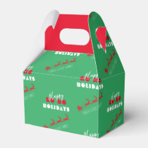Santa Sleigh Holiday Green Gevor Box