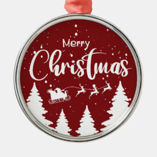 Santa Sleigh Ornament - Weihnachtsdekor aus Metall
