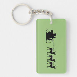 Santa sleigh reindeer