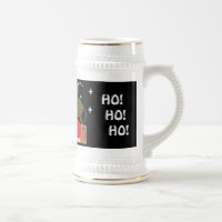 SANTA SLEIGH & REINDEER CHRISTMAS STEIN TASSE