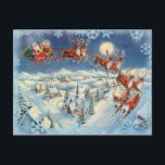 SANTA, SLEIGH & REINDEY von SHARON SHARPE Feiertagspostkarte<br><div class="desc">SANTA,  SLEIGH & REINDEE aus einer originalen Wasserfarbe von SHARON SHARPE</div>