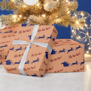 Santa Sleigh Rentiers Reiten Weihnachten - Nahtlos Geschenkpapier