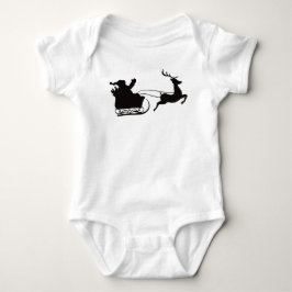 Santa Sleigh und Reindeer Baby Strampler
