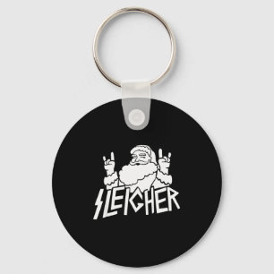 Santa Sleigher Lustiges Weihnachten für Metalheads Schlüsselanhänger