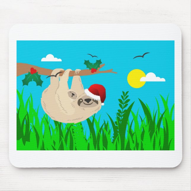 Santa Sloth Mousepad (Vorne)