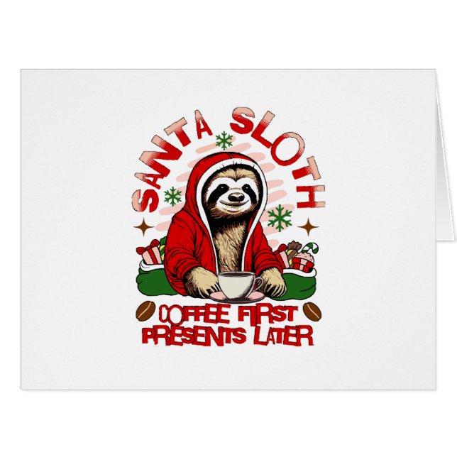 Santa Sloth Schlackenkaffee (Vorderseite (Horizontal))