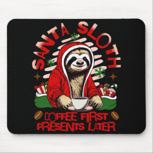 Santa Sloth Schlackenkaffee Mousepad