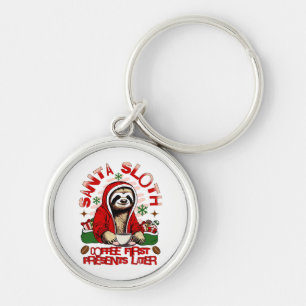 Santa Sloth Schlackenkaffee Schlüsselanhänger