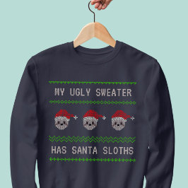 Santa Sloths Custom Funny Christmas Sweatshirt