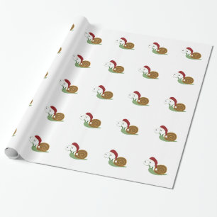 Santa Snail Geschenkpapier