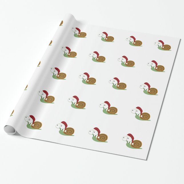 Santa Snail Geschenkpapier (Ungerollt)