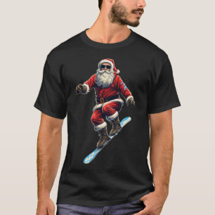 Santa Snowboarden Snowboard Adventure Chr T-Shirt