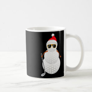 Santa Snowman Golf Ball Weihnachts Golfer Geschenk Kaffeetasse