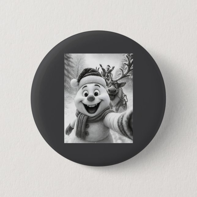 Santa Snowman Reindeer Taking A Selfie Photo Chris Button (Vorderseite)