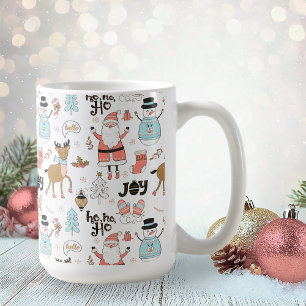 Santa, Snowman, Rentiermuster ID559 Kaffeetasse