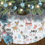 Santa, Snowman, Rentiermuster ID559 Polyester Weihnachtsbaumdecke<br><div class="desc">Dieses Baumrock-Design hat skurrile Weihnachtselemente wie Snowmen,  Rentiere und Santas mit 'Ho,  Ho,  Ho',  'Hello' und 'Joy' Nachrichten in einem zufälligen Muster. Eine moderne,  pastellfarbene Farbpalette verleiht dem Ganzen einen ganz besonderen Charme. Suchen Sie ID559,  um weitere Produkte mit diesem Design zu sehen.</div>