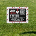 Santa & Snowman, Visier QR Code Queue Grotto Sign Gartenschild<br><div class="desc">Dieses Schild ist perfekt für jeden,  der einen Besuch in Santa veranstaltet. Dieses Zeichen dient dazu,  Kunden zum Scannen eines QR-Codes zu bewegen,  um sich der Warteschlange anzuschließen,  um den Weihnachtsmann zu besuchen. Ideal für kommerzielle und einheimische Veranstaltungen.</div>