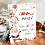 Santa Snowman Weihnachts-Party Einladung<br><div class="desc">Weihnachtsfeierliche Party Einladung Santa Snowman</div>