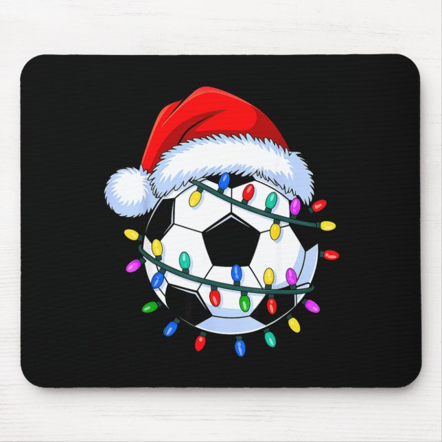 Santa Soccer Ball Christmas Soccer  Mousepad (Vorne)