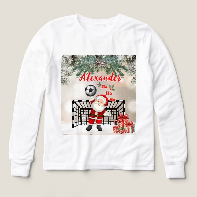 Santa Soccer Christmas Soccer Personalized (Motif recto)