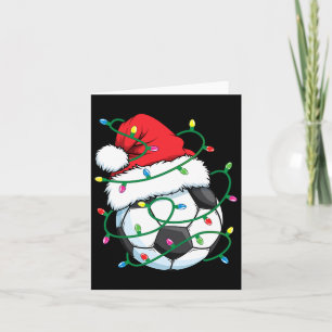 Santa Soccer Sports Ball Männer Weihnachten Weihna Karte