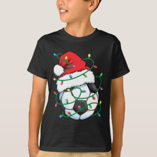 Santa Soccer Sports Ball Männer Weihnachten Weihna T-Shirt
