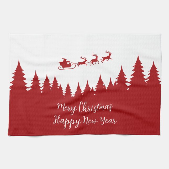 Santa Socken Geschirrtuch (Horizontal)