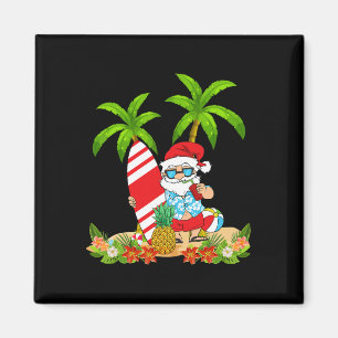 Santa Sommer Surfing Weihnachten im Juli Strandurl Magnet