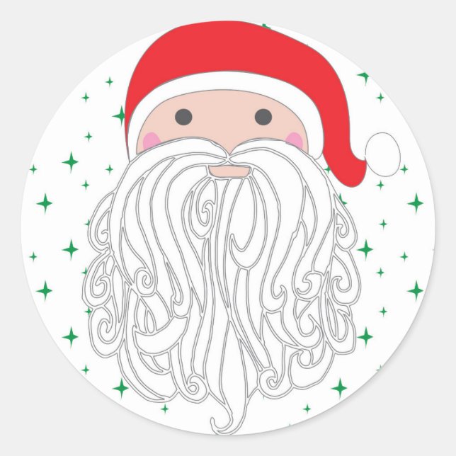 Santa Sparkle Sticker (Vorderseite)