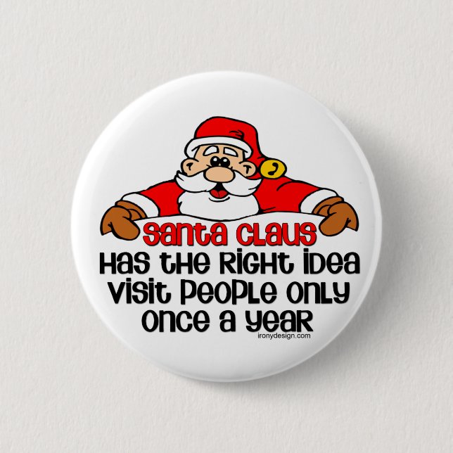 Santa Spaß Button (Vorderseite)