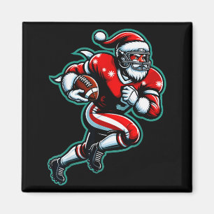 Santa spielt American Football Weihnachten Frauen  Magnet