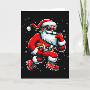 Santa spielt Fußball Männer Jungen Weihnachten Fuß Karte