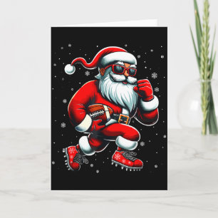 Santa spielt Fußball Männer Jungen Weihnachten Fuß Karte